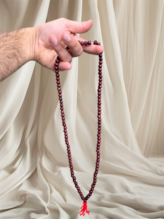 Original Red Wood Mala 108 Beads with Certification (Buy 1 Get 1 Free)