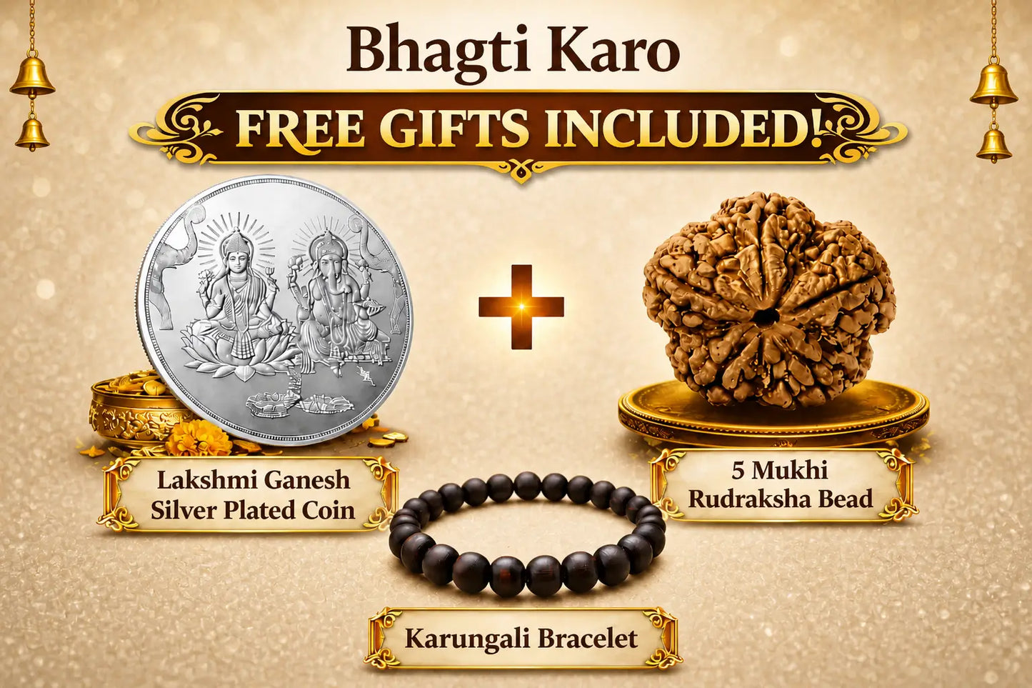 2 Karungali Malas (Black and Silver Plated) + 3 Free Gifts