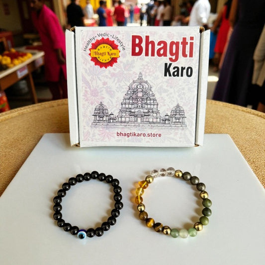 Combo of Money Magnet Bracelet & Evil Eye Bracelet with Govt. Certification