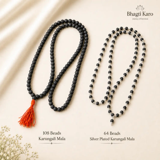 2 Karungali Malas (Black and Silver Plated) + 3 Free Gifts
