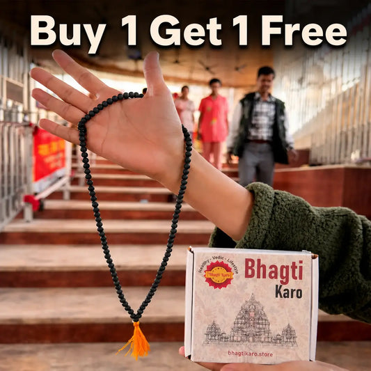 2 Karungali Malas - Original Natural Ebony Wood 108 Beads with Govt Certification (Buy 1 Get 1 Free)